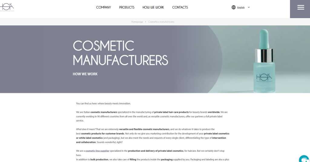 HSA is an Italian GMP-certified private label manufacturer offering custom men’s skincare and haircare backed by over 40 years of innovation, regulatory expertise, and global distribution in 90+ countries.