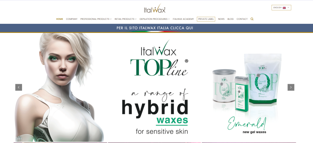 Italwax is a professional Italian waxing manufacturer known for premium-quality hot film waxes, soft waxes, and depilatory systems, offering customizable formulations, private label options, and salon-grade support through its Milan-based lab and Italwax Academy.