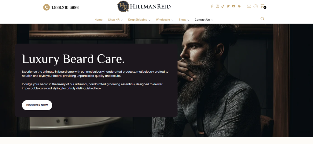 Hillman Reid is a Canadian private label beard care manufacturer offering handmade products with no MOQs and built-in white-label dropshipping—ideal for startups needing fast fulfillment, natural formulations, and a fully integrated, low-barrier path to market.