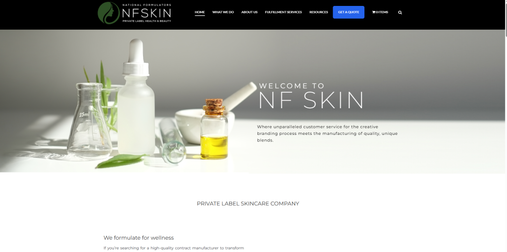 NF Skin is a U.S.-based private label manufacturer specializing in custom and white-label facial scrubs, offering in-house formulation, branding, fulfillment, and FDA/GMP-compliant production—ideal for startups launching skincare lines with speed, creativity, and low operational friction.