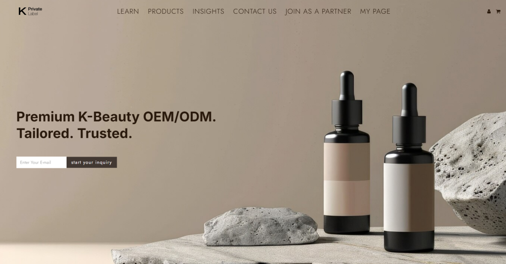 K Private Label is a South Korean OEM/ODM skincare manufacturer specializing in clean, PDRN-powered K-beauty formulas with global compliance, low MOQs, and sustainable packaging—perfect for beginner brands seeking premium innovation with minimal risk.
