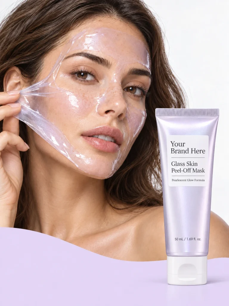 Glass skin peel-off mask concept