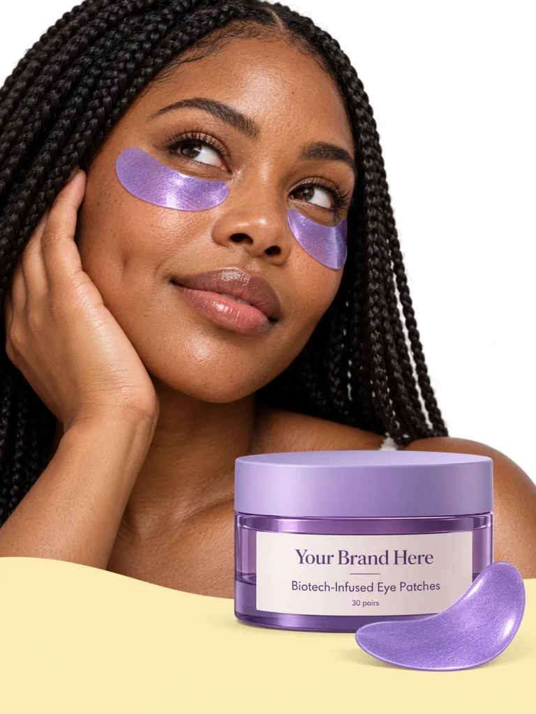 Biotech-infused eye patches concept