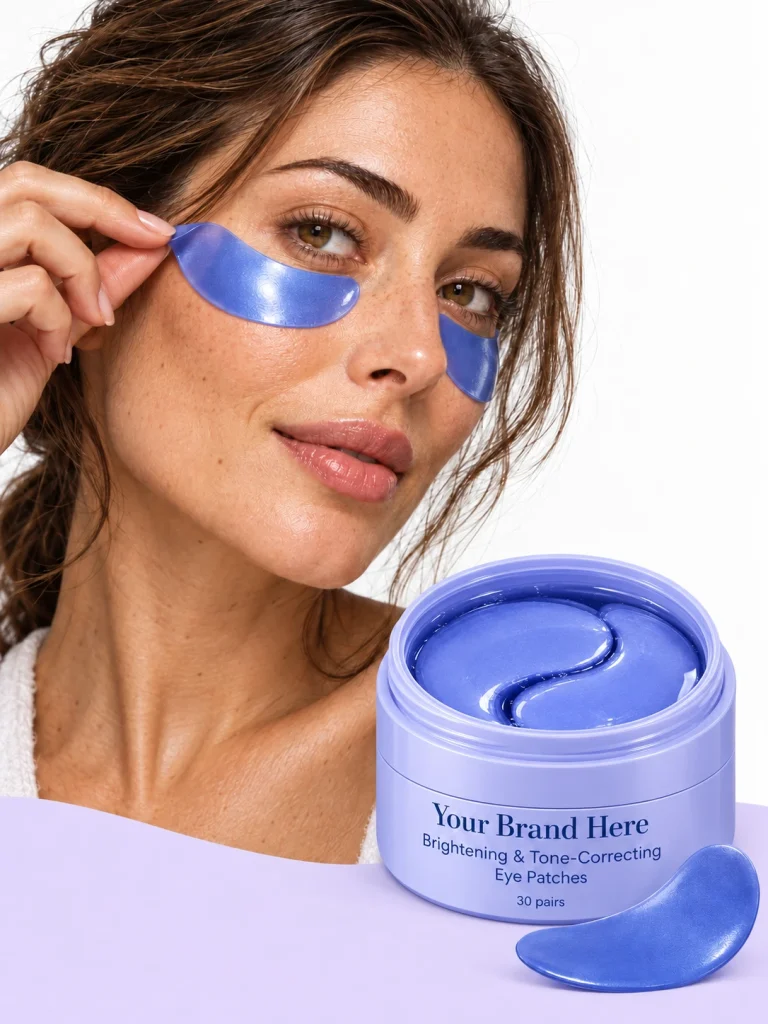 Brightening and tone-correcting eye patches concept