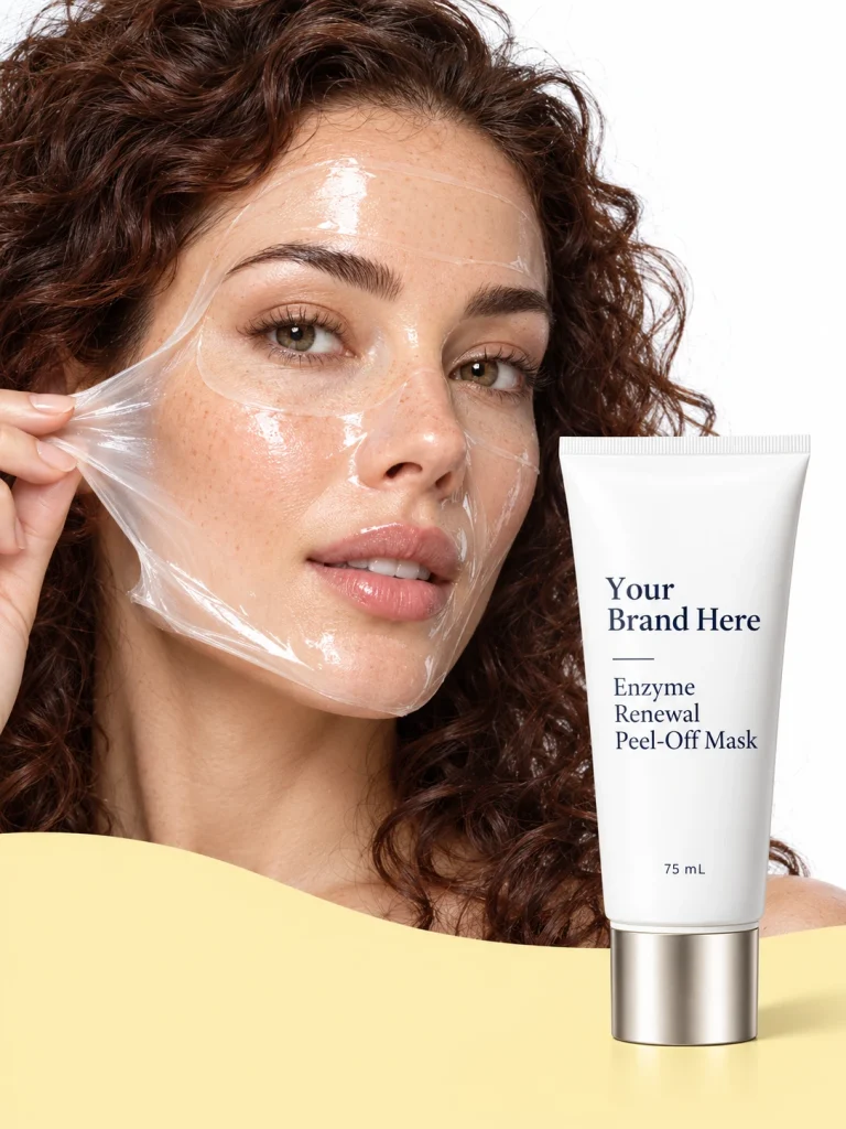Enzyme renewal peel-off mask concept